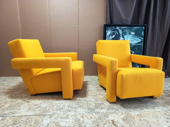 Image 1 of CASSINA 2x Poltrona 637 Utrecht 2024 (NUOVO, mai usato) in lana gialla KVDRAT € 6.600