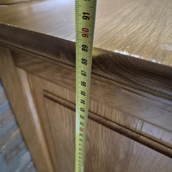 Image 1 of Pine sideboard with freestanding mirror with original hinges and locks