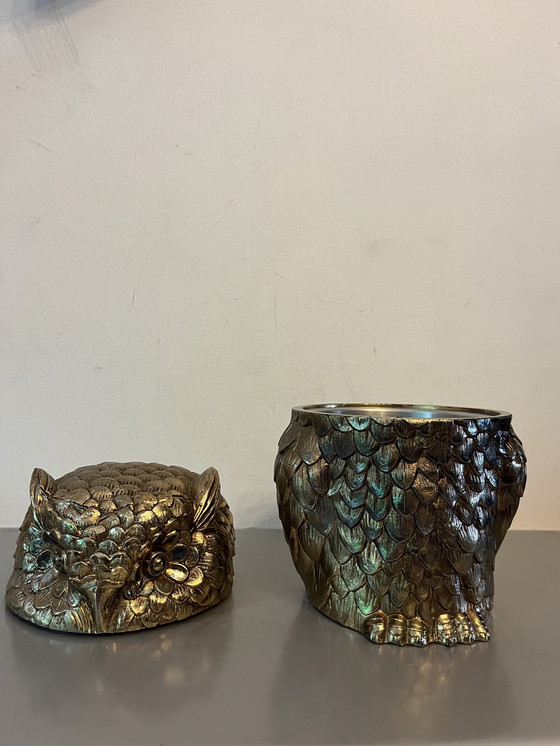 Image 1 of Vintage Italian ice bucket Mauro Manetti 'Owl'