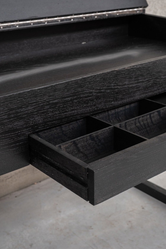 Image 1 of Black Oak Study Desk