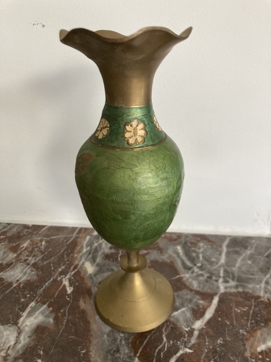 Small Cloisonné vase – Brass (photo 2 of 4)
