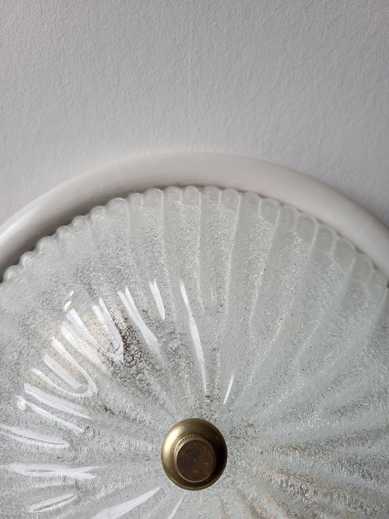 Image 1 of Lampe en verre Iceglass vintage style Hollywood, milieu du siècle