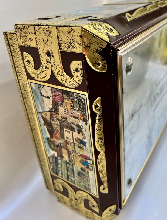 Image 1 of Juego de 6 latas de pan de jengibre nostálgicas – Lebkuchen Schmidt & Wicklein, Nuremberg, ca. 1950-1970