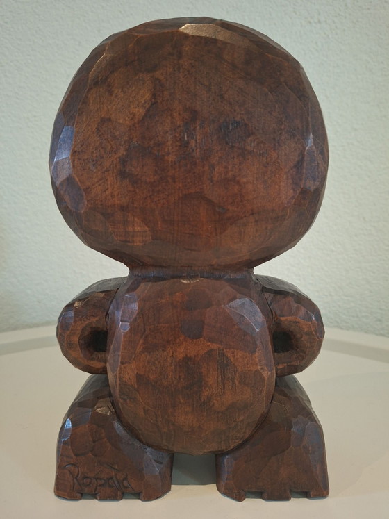 Unique Hand-Carved Māori Tekoteko Sculpture, Signed by Ropata (, Wood, Other, Brown (photo 6 of 13)