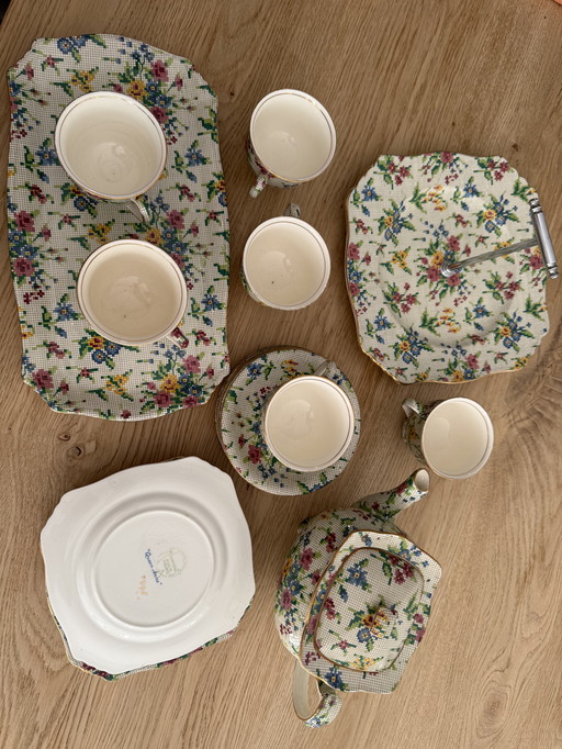 English porcelain tea time set