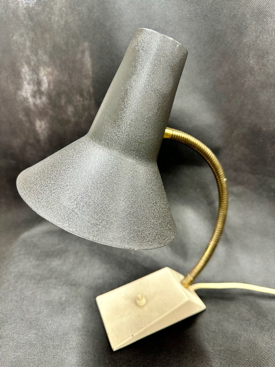 SIS Hexenhut Desk Table Lamp Mid Century 60s, Metal, Black (photo 12 of 15)