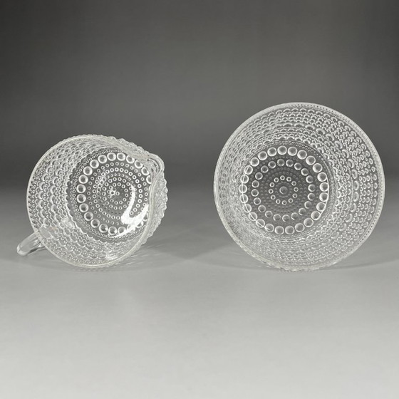 Image 1 of Arabia Nuutajärvi Kastehelmi Set zucchero e panna – Oiva Toikka – Finlandia – Scatola originale