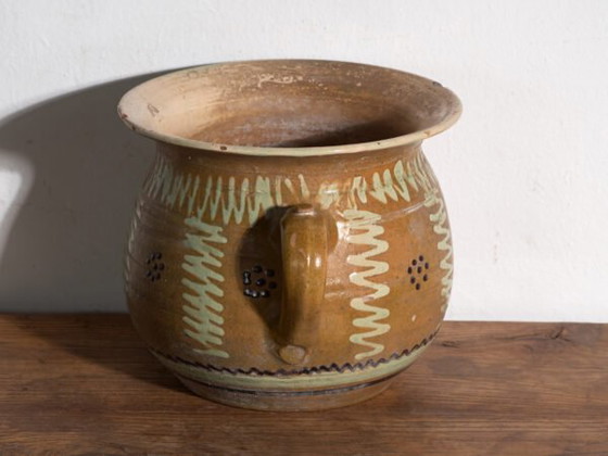 Vaso in ceramica smaltata popolare antica – Europa Centrale, circa 1930 – Vasi per piante, Rustic (photo 24 of 40)