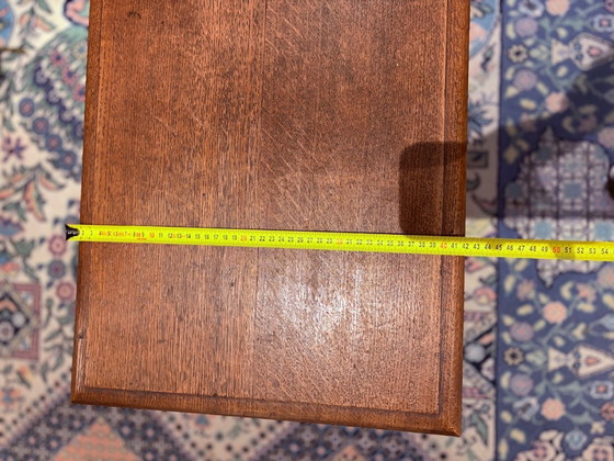 Image 1 of Table basse/banc caractéristique en chêne massif de style néo-Renaissance