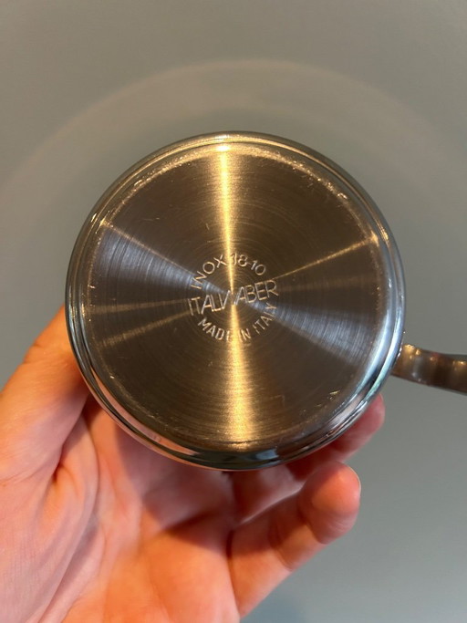 6x stainless steel coffee cups Guido Bergna