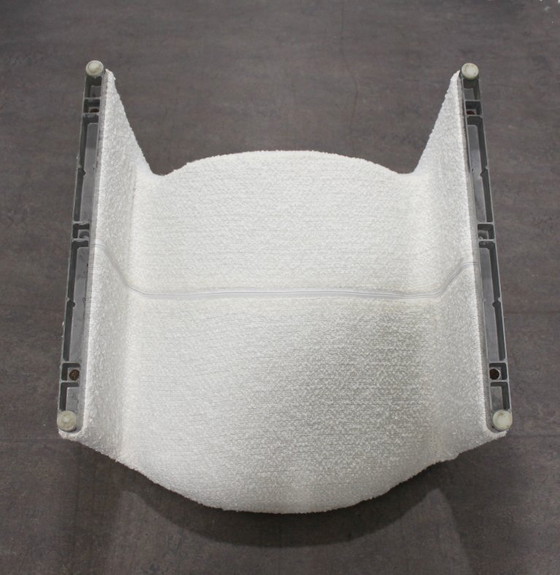 Sessel aus cremefarbenem Bouclé-Stoff, Anonima Castelli, Modern (Foto 10 von 12)