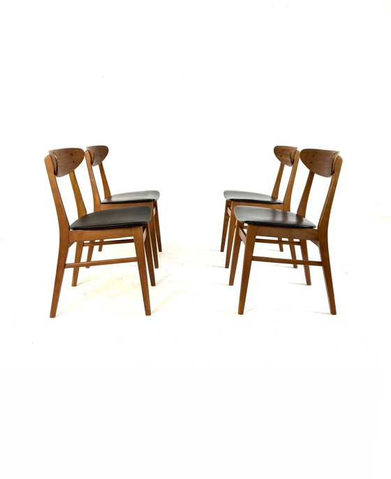 Image 1 of 4x vintage eetkamerstoel model 201, Farstrup Møbler ‘60 