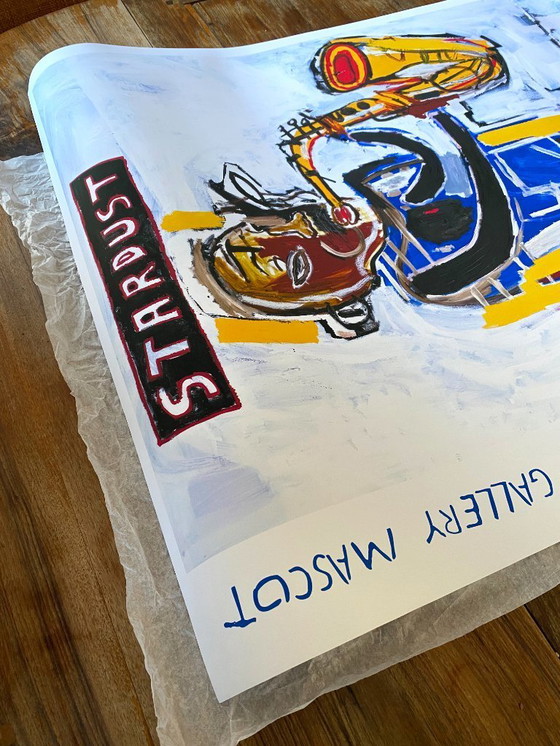 Image 1 of De saxofonist – Sterrenstof – Jean-Michel Basquiat 1983 – Poster A1 = 59,4 x 84,1 cm