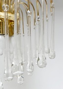 Lampadario a cascata in vetro di Murano XL, anni '70