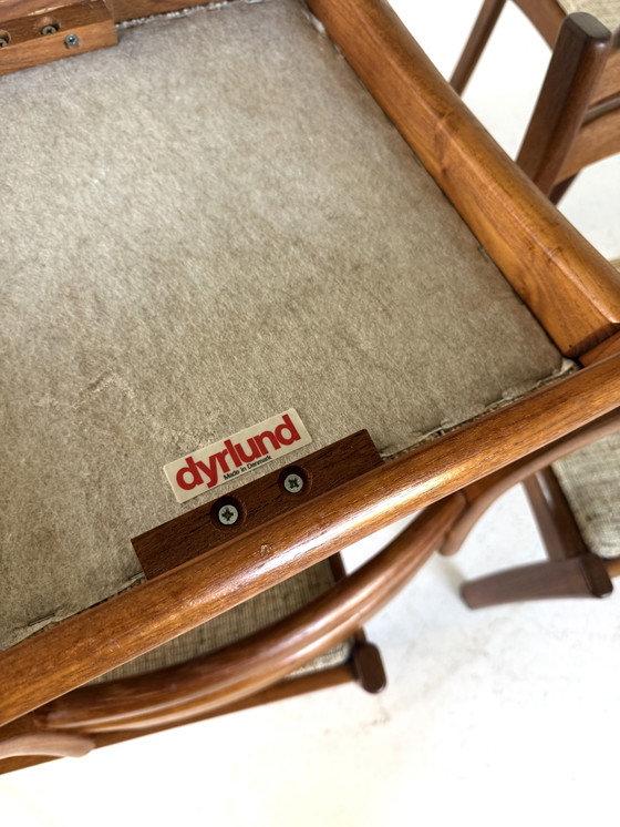 Image 1 of Set of 6 vintage Danish dining chairs, Dyrlund ‘70