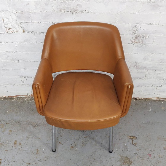 Image 1 of Deauville leren fauteuils van Marc en Pierre Simon voor Airborne, 1960