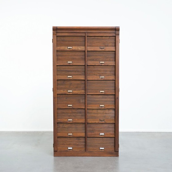 Image 1 of Antique filing cabinet / notary cabinet made of oak from the late 19th / early 20th century
