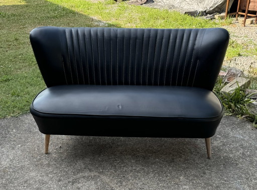 Mid-Century Sky Black Cocktailbank, jaren 50