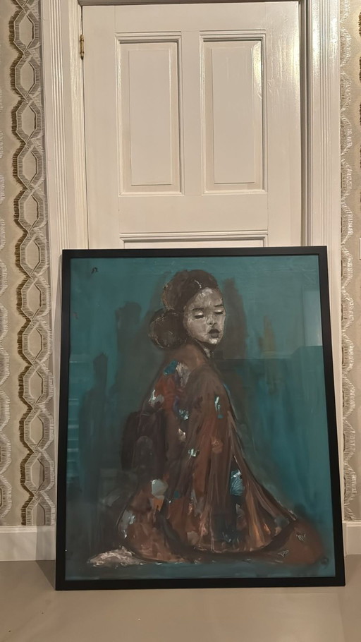 Grace Spiegel – Ölgemälde-Porträt – 120 x 100 cm