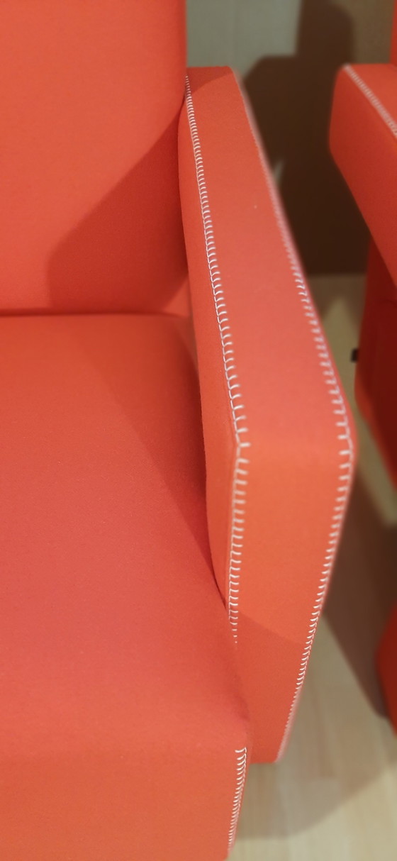 Image 1 of Cassina 2 Poltrona 637 Utrecht Nuova Mai Usata Lampo Rosso Lana 13L