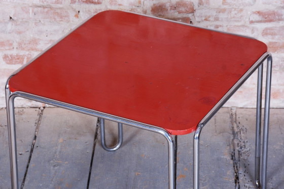 Restored Art Deco Dining Table, by Thonet, Chrome, Steel, Germany, 1930s – Wood (photo 4 of 9)