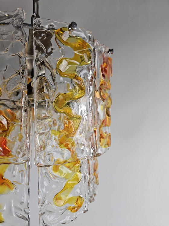 Chandelier Pendant Lamp Italian Murano Glass – Metal (photo 7 of 9)