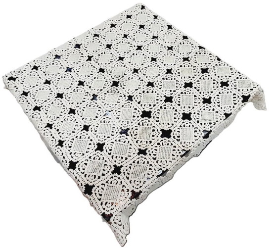 Image 1 of Vintage hand crochet tablecloth 77X72 CM