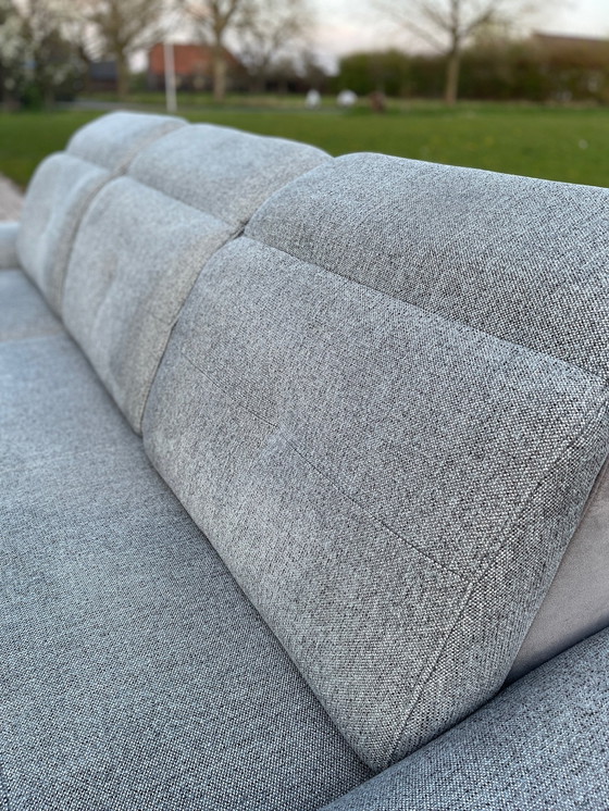 Image 1 of Modern Fabric Corner Sofa with Sleeping Function