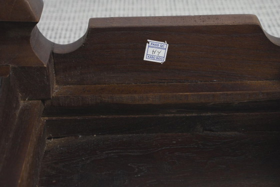 Image 1 of Indonesische hardhouten lage tafel in opiumstijl, Aziatische altaartafel, vintage houten plantenstandaard, Japandi bijzettafel