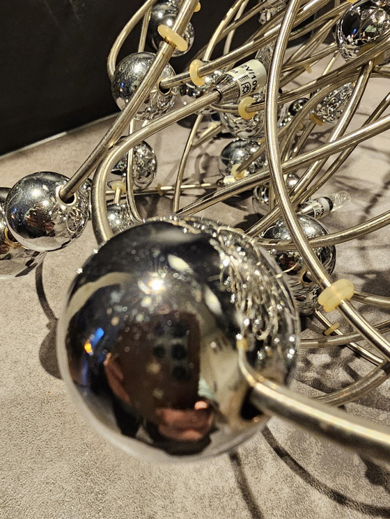 Image 1 of Space age lamp zilver planeten