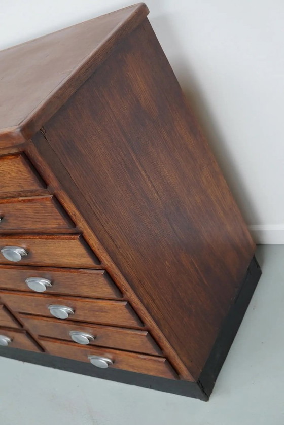 Image 1 of Armoire de mercerie vintage en chêne français, années 1950