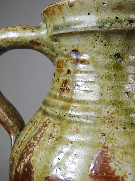 Impressionante brocca in gres degli anni '60-'70 con smalto cenere giapponese. – Bicchieri e caraffe (photo 10 of 16)