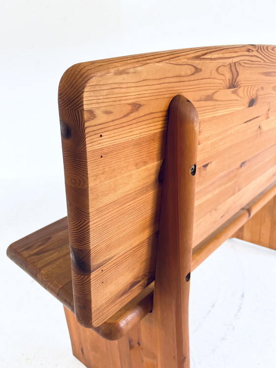 Image 1 of Vintage Brutalist bench in Pine, 1970s