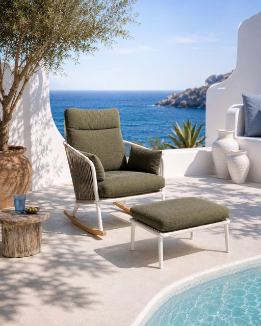 Rolf Benz Outdoor Design Lounge Tuinstoelen Met Voetenbanken