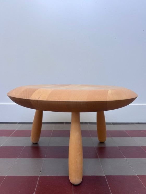 Image 1 of Ensemble - Table d'appoint/tabouret en bois postmoderne vintage "Karljohan" Par Christian Halleröd Pour Ikea Ps