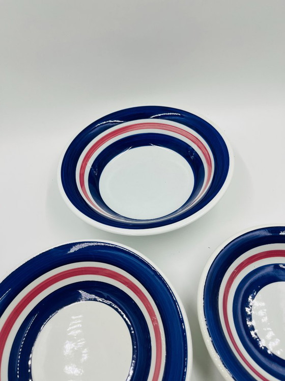 Set di 3 piatti fondi in maiolica dall'Italia FCI, Stoviglie, Ceramica, Rosso (foto 6 di 11)