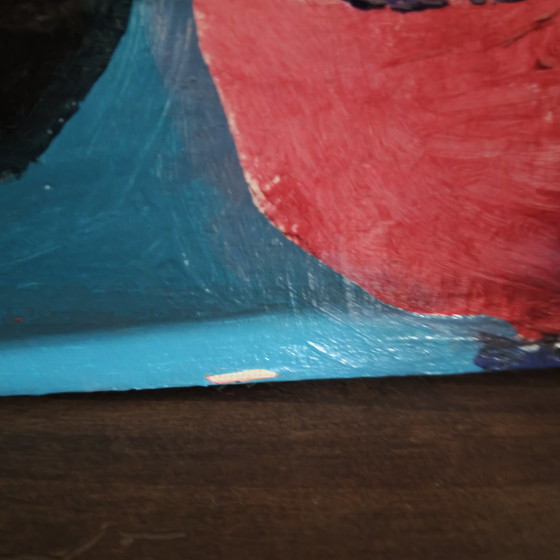 Image 1 of Raw Neo-Expressionist Outsider Art Painting