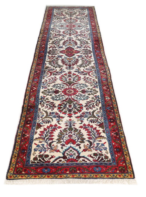Tappeto persiano originale, autentico Sarough, molto fine, 352 x 81 cm, condizioni eccellenti