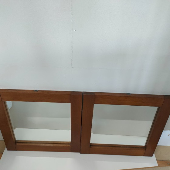 Image 1 of Miroir mural à facettes en chêne belge MTE Theuns (2 présents)