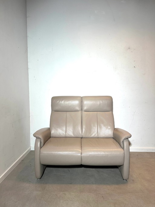 Conjunto de sofás de cuero Musterring – Función de relajación eléctrica – 2 plazas y 3 plazas – loveseats (photo 2 of 7)