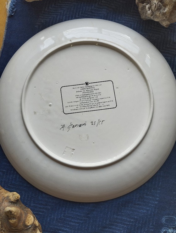 Image 1 of "Il Pesce", dipinto su ceramica, Fassianos, 1978