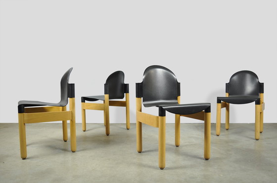 Image 1 of Thonet / Vintage Flex 2000 Beech Dining Chairs (4) / Gerd Lange / 1990S