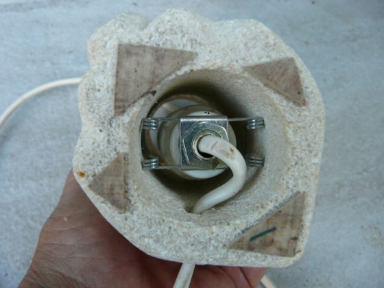 Image 1 of Vintage Albert Tormos owl lamp in stone