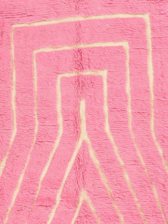 Image 1 of Wool Berber pink carpet 300/200cm