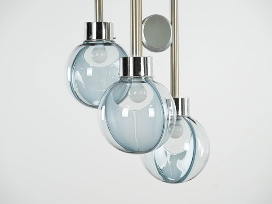 Image 1 of Kroonluchter uit het ruimtetijdperk, Muranoglas, jaren 70, gemaakt in Italië