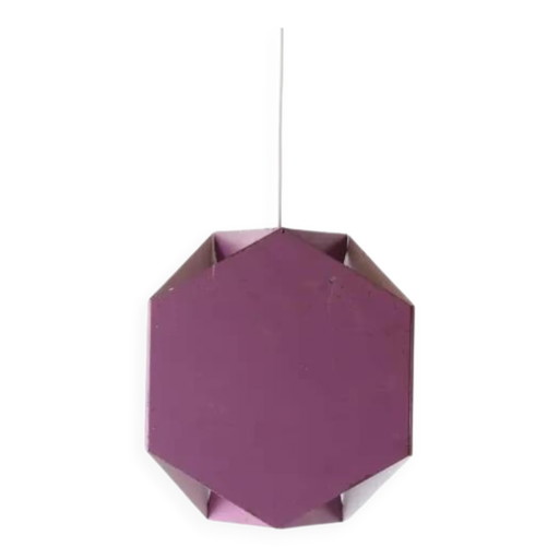 Purple Seks-Tre pendant lamp by Ole Panton for Lyfa, 1960s – hanglampen, Metal, Scandinavian