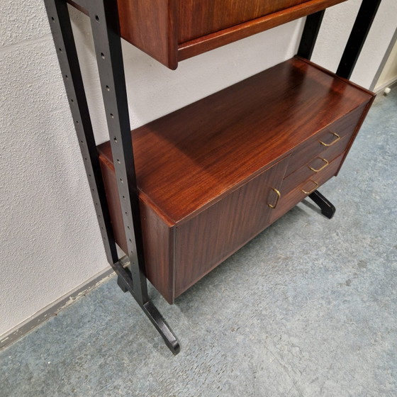 Vintage wall cabinet modular wall rack Formule furniture bookcase – Shelving unit, Wood (photo 13 of 15)