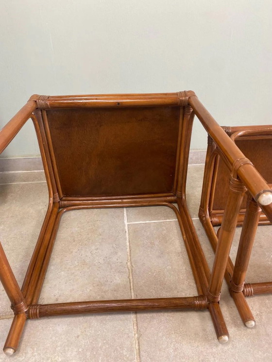 Nest of tables in rattan – Side tables, Wicker, Vintage (photo 14 of 19)