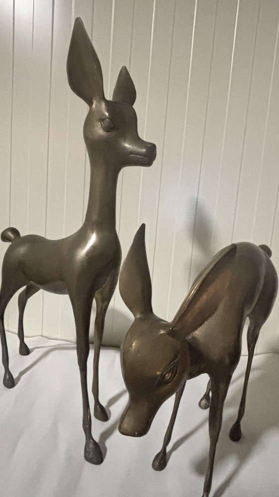Image 1 of Set vintage in ottone "Bambi", composto da due pezzi. Anni '60.