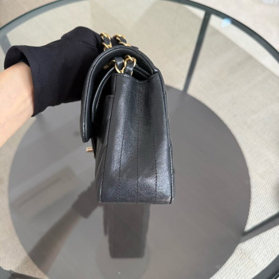 Image 1 of Chanel Classic Flap Small - Calfskin 23cm Quilted Black Gold Hardware Series 26